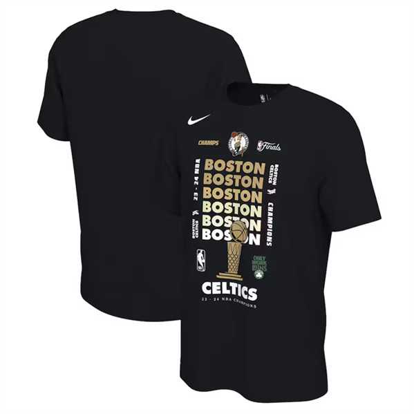 Men's Boston Celtics Black 2024 Finals Champions Celebration Expressive T-Shirt,We sell and wholesale Men's Boston Celtics Black 2024 Finals Champions Celebration Expressive T-Shirt on line form chian!